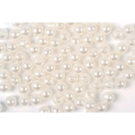 Premium Vaxpärlor 4mm 500g vit