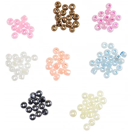 Trygg betalning Infinity Hearts Rocai-pärlor/strängpärlor 6/0 Ass. färger – 100g