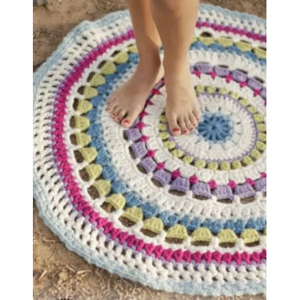 Color Wheel by DROPS Design – Matta Virk-mönster 94 cm Populär
