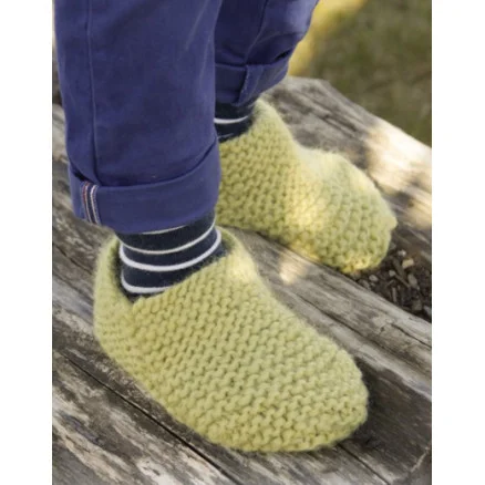 Handla nu Lemon Jelly by DROPS Design – Tofflor Stick-mönster strl. 20/21 – 35/37