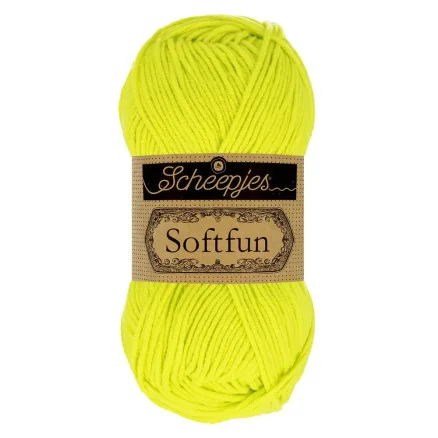 Scheepjes Softfun Garn Unicolor 2641 Citrus Lime Billigare