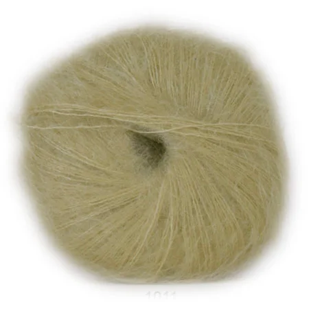 Handla nu Hjertegarn Silk Kid Mohair Garn – fv 1011 Ljus Lime Grön