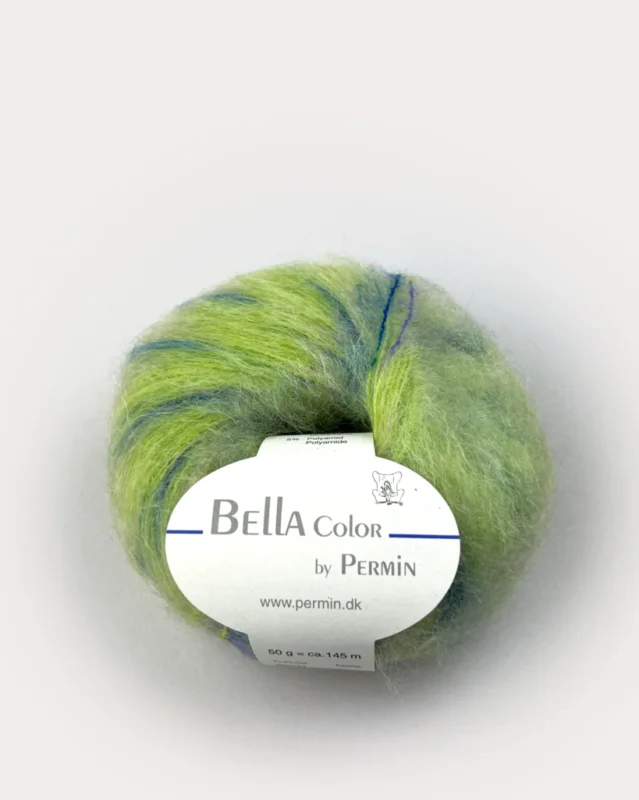 Begränsad tid Bella Permin garn – Mohairgarn med ullgarn & polyamid – fv 883186 Color Lime