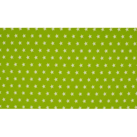 Kampanjpris Minimals Bomullspoplin Tyg Print 124 Star Lime 145cm – 50cm