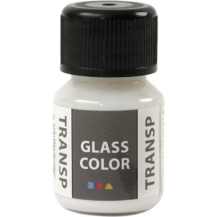 Kampanj Glasfärg transparent, vit, 30 ml/ 1 flaska