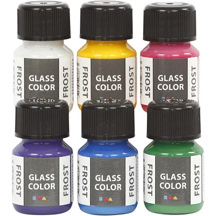 Glasfärg Frost, Ass. färger, 6x30ml/ 1 frp. Köp online
