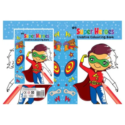 A4 Super Heroes Målarbok 16 sidor Kampanj