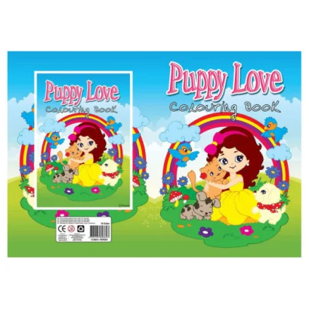 Billigare Målarbok A4 Puppy Love 16 sidor