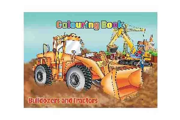 Extra rabatt Målarbok – A4 Bulldozers and Tractors