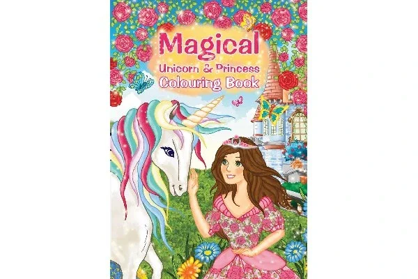 Målarbok A4 Magical Unicorn & Princess 16 sider – 789861 Rea