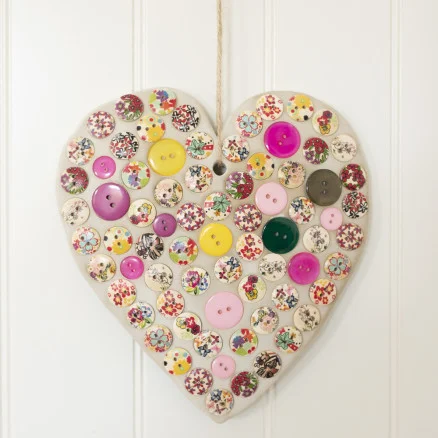 Hjärta av Självhärdande Lera av Rito Krea – DIY Hjärta 17x19 cm – 2 st Rea
