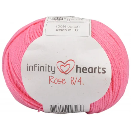 Infinity Hearts Rose 8/4 Garn Unicolor 33 Rosa Begränsat antal