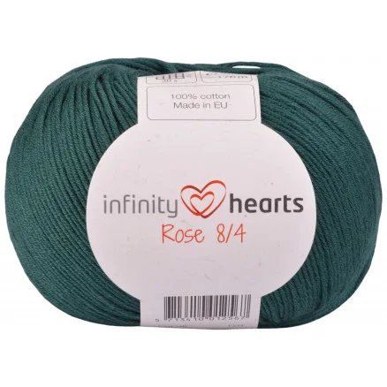 Nyhet Infinity Hearts Rose 8/4 Garn Unicolor 241 Petrolgrön