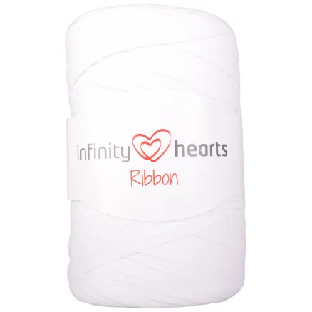 Reapris  Infinity Hearts Ribbon Trikågarn 01 Vit