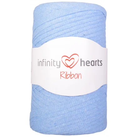 Sänkt pris  Infinity Hearts Ribbon Trikågarn 16 Ljusblå