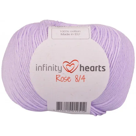 Säker betalning Infinity Hearts Rose 8/4 Garn Unicolor 66 Ljuslila