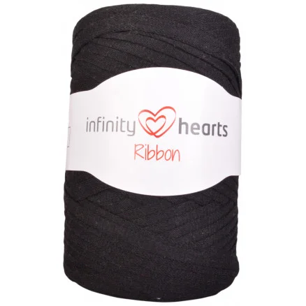 Â Infinity Hearts Ribbon Trikågarn 02 Svart Expressleverans