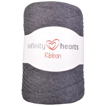 Â Infinity Hearts Ribbon Trikågarn 07 Koksgrå Begränsad tid