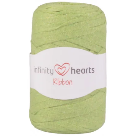 Säker betalning  Infinity Hearts Ribbon Trikågarn 11 Pistagegrön