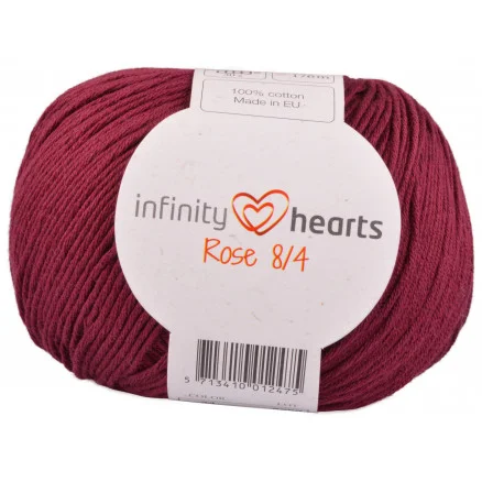 Infinity Hearts Rose 8/4 Garn Unicolor 24 Bordeaux Röd Endast denna vecka