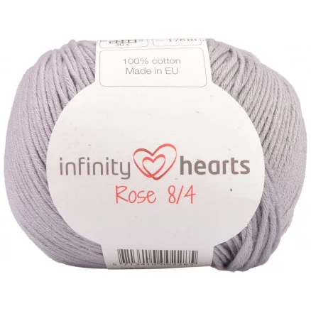 Extra rabatt Infinity Hearts Rose 8/4 Garn Unicolor 232 Ljusgrå