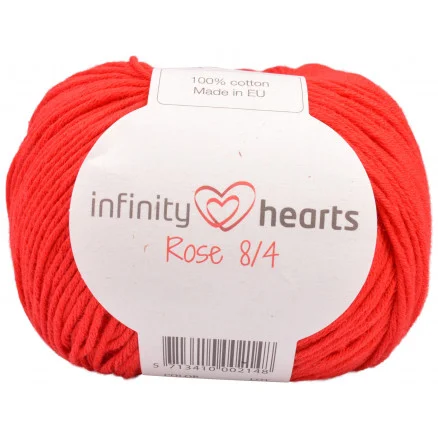 Billigare Infinity Hearts Rose 8/4 Garn Unicolor 19 Röd
