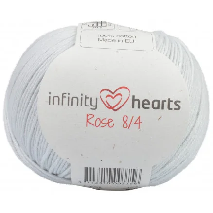 Infinity Hearts Rose 8/4 Garn Unicolor 230 Pärlgrå Reapris
