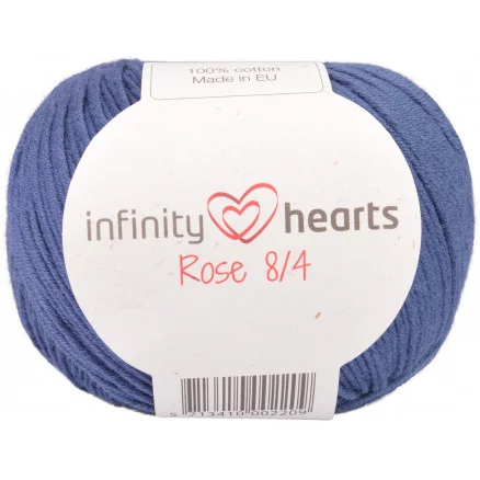 Begränsat erbjudande Infinity Hearts Rose 8/4 Garn Unicolor 114 Marinblå