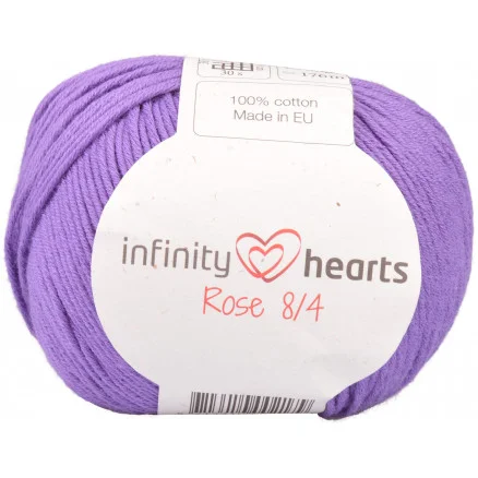 Infinity Hearts Rose 8/4 Garn Unicolor 69 Lila Nyhet