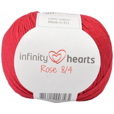 Endast idag Infinity Hearts Rose 8/4 Garn Unicolor 21 Mörkröd/Vinröd