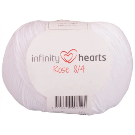 Infinity Hearts Rose 8/4 Garn Unicolor 02 Vit Begränsat antal