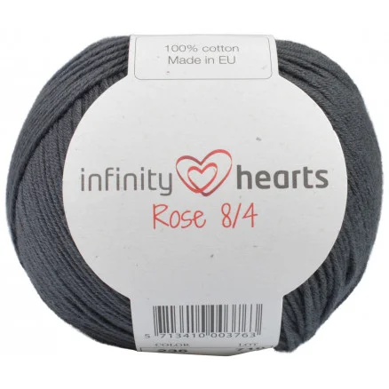 Infinity Hearts Rose 8/4 Garn Unicolor 236 Koksgrå Billigare