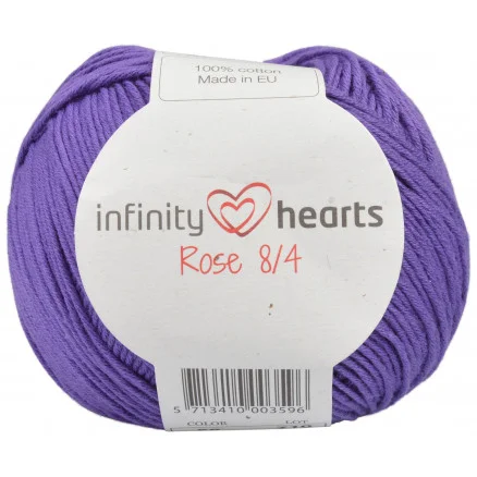 Rabatt Infinity Hearts Rose 8/4 Garn Unicolor 56 Mörk Lila