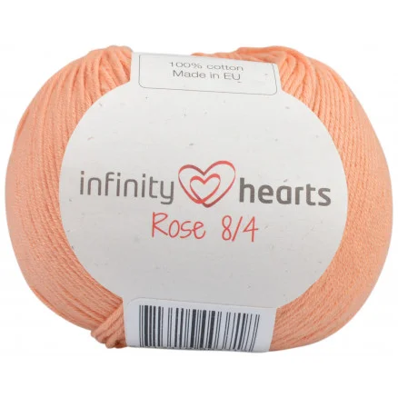Expressleverans Infinity Hearts Rose 8/4 Garn Unicolor 195 Persika