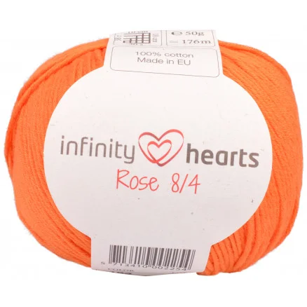 Infinity Hearts Rose 8/4 Garn Unicolor 193 Orange Kampanj