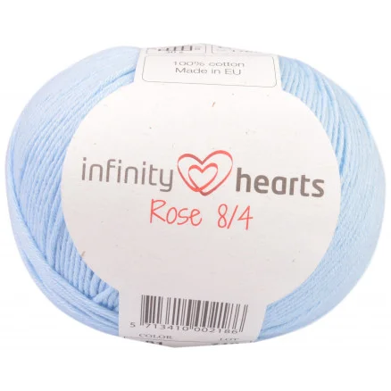 Sänkt pris Infinity Hearts Rose 8/4 Garn Unicolor 81 Ljusblå