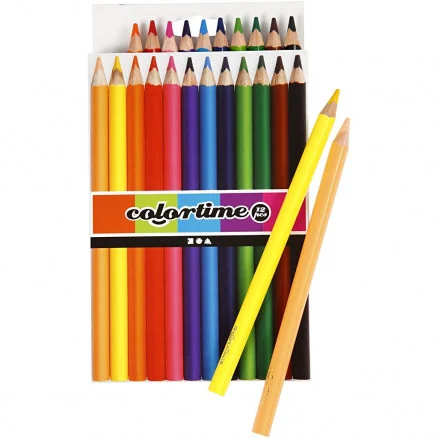 Colortime Jumbo färgpennor Ass. färger – 12 st I lager