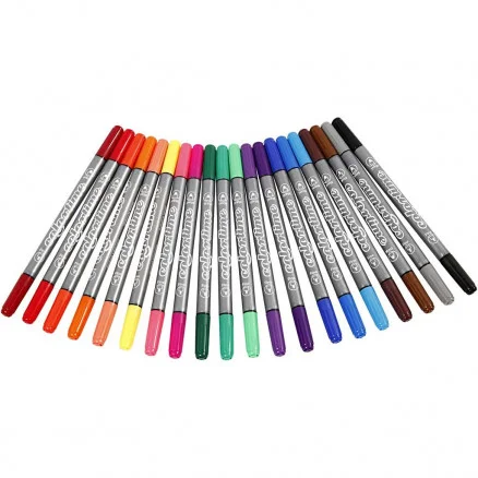 Colortime Tusch- och blyertspennor Ass. färger 2,3-3,6 mm – 20 st. Premium