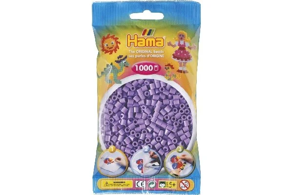 Kundfavorit Hama midi, pärlor, 1000 stk – Pastel Lila – 207-45