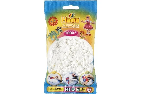 Begränsad tid Hama midi, pärlor, 1000 stk – Vit – 207-01