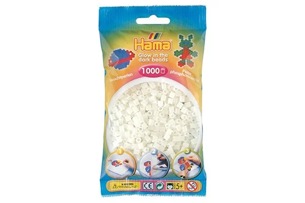 Billigare Hama midi, pärlor, 1000 stk – Självlysande – 207-55
