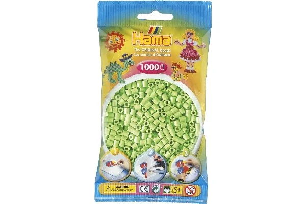 Kampanjpris Hama midi, pärlor, 1000 stk – Pastel Grön – 207-47