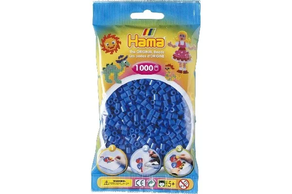 Hama midi, pärlor, 1000 stk – Ljus Cobolt Blå – 207-09 Endast denna vecka