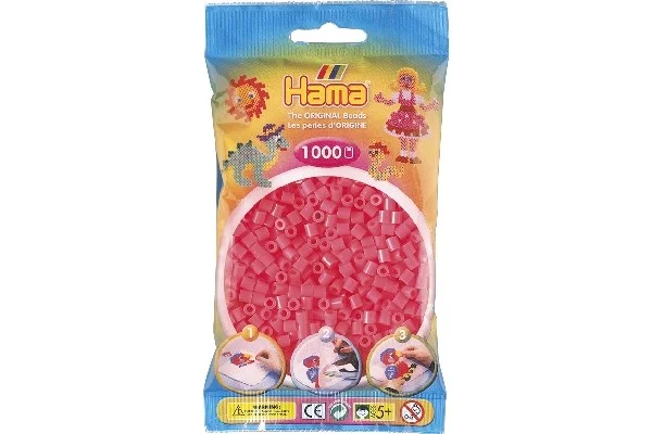 Hama midi, pärlor, 1000 stk – Pink – 207-33 Reapris