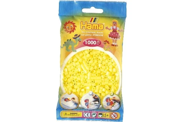 Hama midi, pärlor, 1000 stk – Pastel Gul – 207-43 Sänkt pris