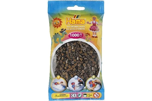 Kampanjpris Hama midi, pärlor, 1000 stk – Brun – 207-12