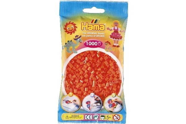 Hama midi, pärlor, 1000 stk – Orange – 207-04 Billig