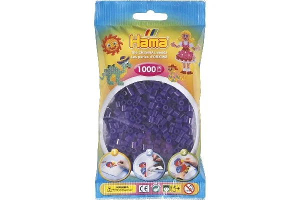 I lager Hama midi, pärlor, 1000 stk – Tr.Lila – 207-24