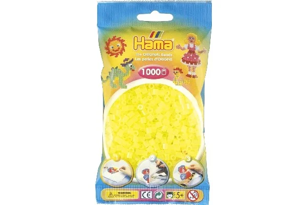 Hama midi, pärlor, 1000 stk – Neon Gul – 207-34 Köp online