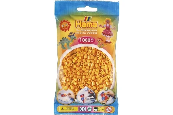 Outlet Hama midi, pärlor, 1000 stk – Gul – 207-60